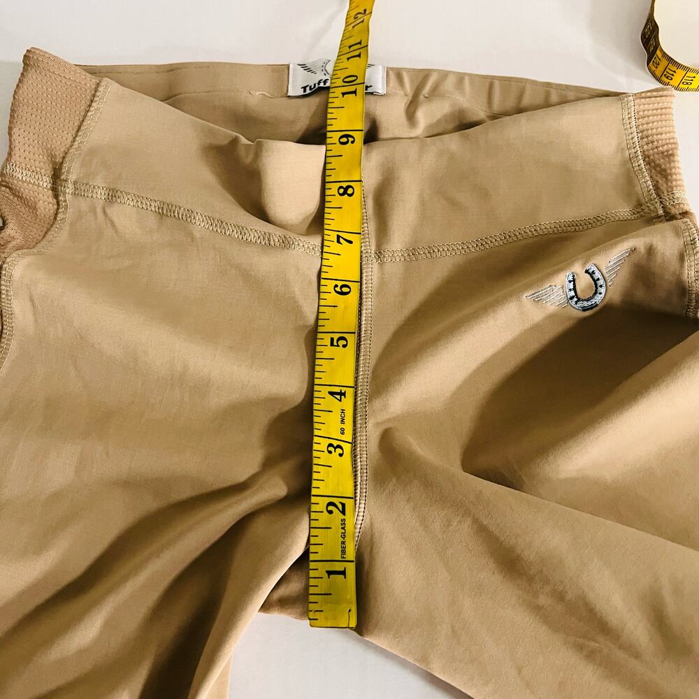 TuffRider Ventilated Schooling Tights Size S Small Tan - Picture 7 of 9